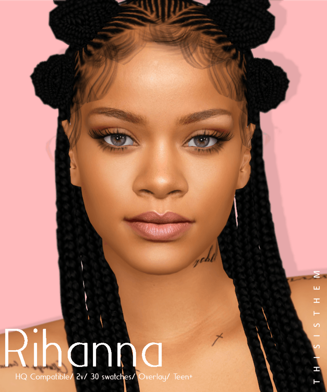 Скриншот мода Скинтон и Сим Rihanna Skin & Sim